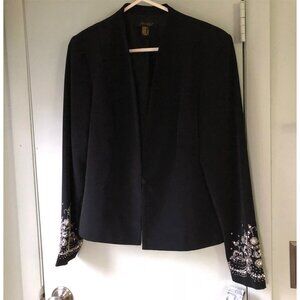 Oblique Beaded Evening jacket size 8 NEW black style 55214 made in Canada